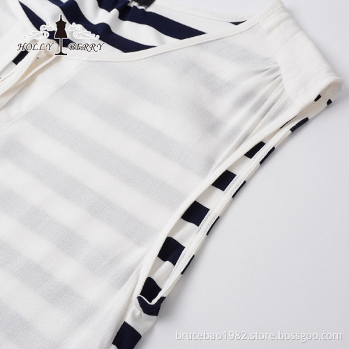 Professional White Sleeveless Crew Neck Women Vest